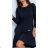 Women's Casual Long Sleeve Dress (S/M/L ONE SIZE) ITALIAN FASHION IMC22665