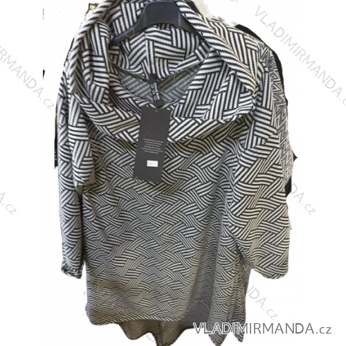 Women's Plus Size Hooded Jacket (XL/2XL ONE SIZE) ITALIAN FASHION IM422684