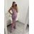 Šaty elegantní dlouhé bez rukávu dámské (S/M ONE SIZE) ITALSKá MóDA IMM22LS24047