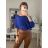 Women's Thin Oversize Long Sleeve Sweater (M/L ONE SIZE) ITALIAN FASHION IM422910