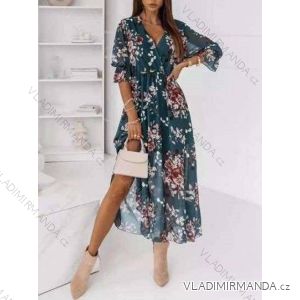 Women's Long Chiffon Long Sleeve Dress (S/M ONE SIZE) ITALIAN FASHION IMWD223346