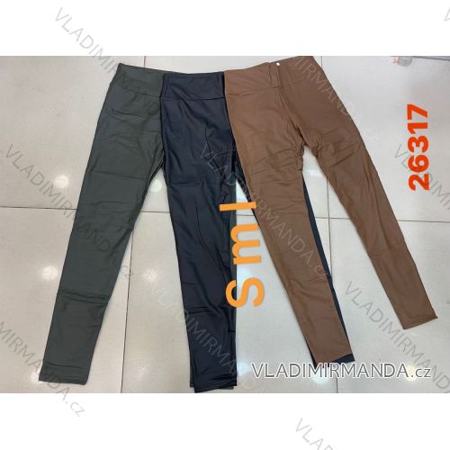 Women's long leather leggings (SL) ITALIAN FASHION IMWA2226317