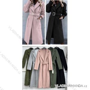 Kabát flaušový dlouhý rukáv dámský (S-XL) ITALSKÁ MÓDA IMWC223363