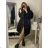 Women's hooded vest (S-2XL) ITALIAN FASHION PIU ANNA PMW222286 black L