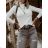 Blouse long sleeve with ruffles women (UNI S / L) ITALIAN FASHION IMK20159
