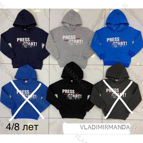 Hooded sweatshirt for children, teenagers, boys (4-8 years) MADE IN TURKEY TVB22036