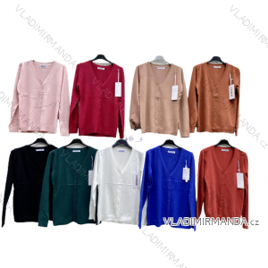 Women's thin long sleeve knitted sweater (L / XL ONE SIZE) ITALIAN FASHION IMD211018