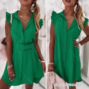 Women's Sleeveless Shirt Dress (S / MONE SIZE) ITALIAN FASHION IMD22304