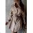 Women's Long Sleeve Leather Shirt Dress (S/M ONE SIZE) ITALIAN FASHION IMWB22281