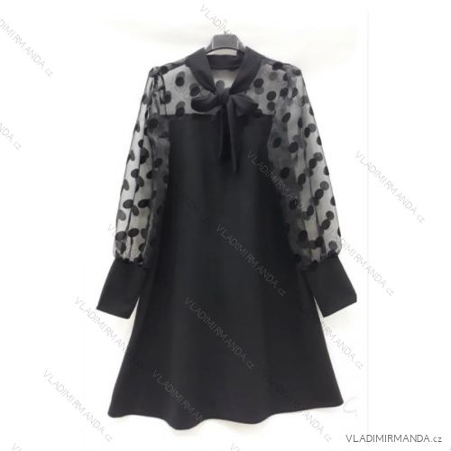 Šaty elegantní košilové dlouhý rukáv dámské (S/M ONE SIZE) ITALSKÁ MÓDA IMWB22273