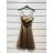 Šaty letní na ramínka dámské (S/M ONE SIZE) ITALSKÁ MÓDA IMPBB22B21841 white S / M