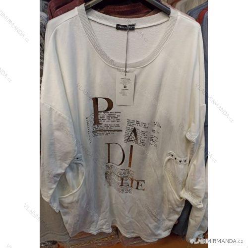 Šaty košilové dlouhý rukáv dámské (S/M ONE SIZE) ITALSKÁ MODA IMB229927