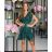Women's Elegant Short Sleeve Party Dress (S/M ONE SIZE) ITALIAN FASHION IMPSH2435981 Purple Purple S/M