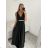 Šaty elegantní dlouhý rukáv dámské (S/M ONE SIZE) ITALSKÁ MÓDA IMM22SARA