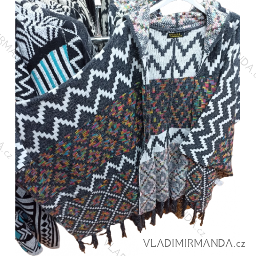 Cardigan pletený dlouhý rukáv dámsky (S/M/L ONE SIZE) ITALSKÁ MÓDA IM322258