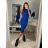 Women's Long Knitted Turtleneck Short Sleeve Dress (S/M ONE SIZE) ITALIAN FASHION IMM22FD51751