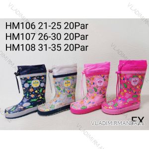 Children's girls' and boys' wellies (21-25) FSHOES BOOTS OBF22HM106