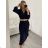 Women's Warm Long Sleeve Dress (L / XL ONE SIZE) ITALIAN FASHION IM421MIA