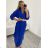 Women's Warm Long Sleeve Dress (L / XL ONE SIZE) ITALIAN FASHION IM421MIA