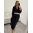 Women's Warm Long Sleeve Dress (L / XL ONE SIZE) ITALIAN FASHION IM421MIA
