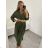 Women's Warm Long Sleeve Dress (L / XL ONE SIZE) ITALIAN FASHION IM421MIA