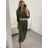 Women's Warm Long Sleeve Dress (L / XL ONE SIZE) ITALIAN FASHION IM421MIA M / L Old-pink