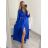 Šaty letní na ramínka dámské (S/M ONE SIZE) ITALSKÁ MÓDA IMPBB22B21841 S/M Royal blue