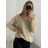 Women's long sleeve sweater (uni s / m) ITALIAN FASHION TM922STAR purple M / L