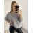 Women's long sleeve sweater (uni s / m) ITALIAN FASHION TM922STAR purple M / L