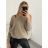 Women's long sleeve sweater (uni s / m) ITALIAN FASHION TM922STAR Brown M / L