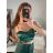 Šaty letní na ramínka dámské (S/M ONE SIZE) ITALSKÁ MÓDA IMPBB22B21841 dark green S/M