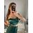 Šaty letní na ramínka dámské (S/M ONE SIZE) ITALSKÁ MÓDA IMPBB22B21841 dark green S/M