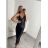 Šaty letní na ramínka dámské (S/M ONE SIZE) ITALSKÁ MÓDA IMPBB22B23820 pink S/M