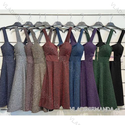 Šaty letní na ramínka dámské (S/M ONE SIZE) ITALSKÁ MÓDA IMPBB22B21841