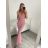 Elegant formal dress with straps for women (S / M ONE SIZE) ITALIAN FASHION IM321576 Wine S/M