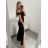 Elegant formal dress with straps for women (S / M ONE SIZE) ITALIAN FASHION IM321576 Wine S/M