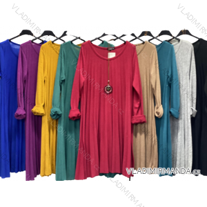 Women's Long Sleeve Shirt Dress (S/M/L ONE SIZE) ITALIAN FASHION IMC22658