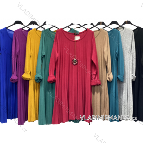 Women's Long Sleeve Shirt Dress (S/M/L ONE SIZE) ITALIAN FASHION IMC22658