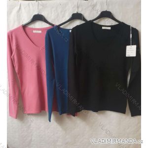 Women's Light Knitted Long Sleeve Sweater (S/M ONE SIZE) ITALIAN FASHION IM722202