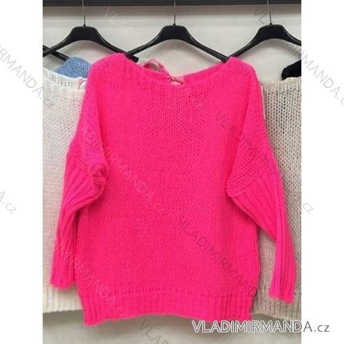 Women's Oversize Long Sleeve Sweater (S/M/L ONE SIZE) ITALIAN FASHION IMWB22328