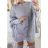 Svetr oversize dlouhý rukáv dámský (S/M/L ONE SIZE) ITALSKÁ MÓDA IMWB22328