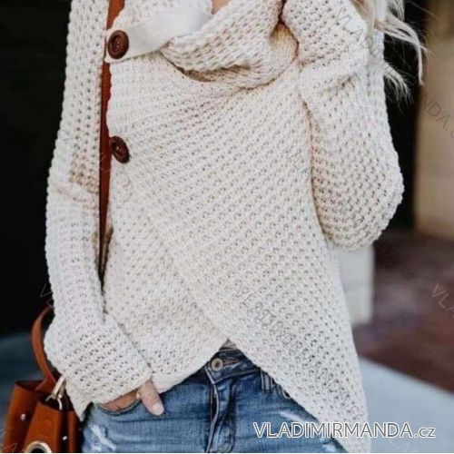 Women's Long Sleeve Knitted Sweater (S/M ONE SIZE) ITALIAN FASHION IMPLI226201