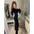 Šaty letní na ramínka dámské (S/M ONE SIZE) ITALSKÁ MÓDA IMPBB22B21841 black S/M
