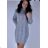 Women's Long Knitted Turtleneck Short Sleeve Dress (S/M ONE SIZE) ITALIAN FASHION IMM22FD51751