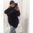 Women's elegant party long sleeve dress (S/M ONE SIZE) ITALIAN FASHION IM322282 black 3xl / 4xl