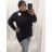 Women's elegant party long sleeve dress (S/M ONE SIZE) ITALIAN FASHION IM322282 black 3xl / 4xl