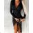 Women's Elegant Long Sleeve Midi Dress (S/M ONE SIZE) ITALIAN FASHION IMD22941
