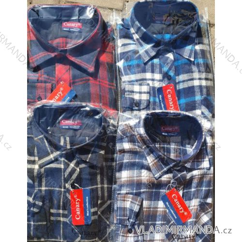 Flannel shirts long sleeve men (m-3xl) CANARY CANARY-10