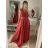 Women's Sleeveless Long Party Dress (S/M ONE SIZE) ITALIAN FASHION IMPBB22 IMPBB225009kt/DRU S/M neon pink