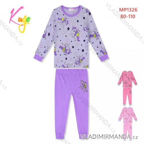 Pajamas long infant children's girls (80-110) KUGO MP1326